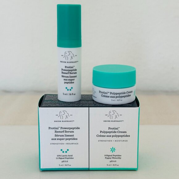 🌷New🌷Drunk Elephant Protini Duo: Powerpeptide Resurf Serum + Polypeptide Cream - Picture 5 of 9